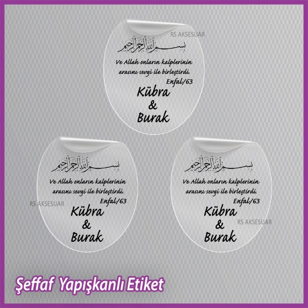 Şeffaf Etiketi -Epoksi İsim Etiketi - SE049