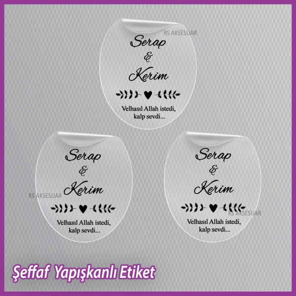 Şeffaf Etiketi -Epoksi İsim Etiketi - SE043