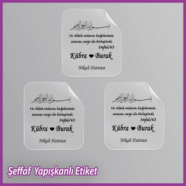 Şeffaf Etiketi -Epoksi İsim Etiketi - SE046