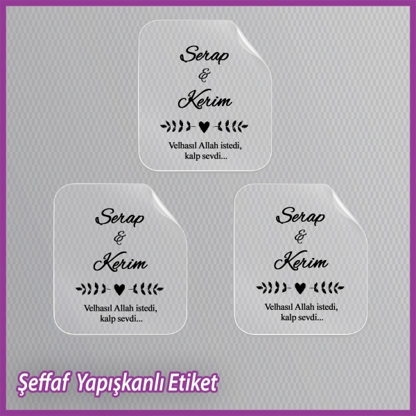 Şeffaf Etiketi -Epoksi İsim Etiketi - SE044