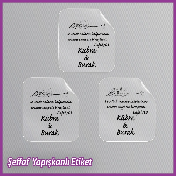 Şeffaf Etiketi -Epoksi İsim Etiketi - SE050