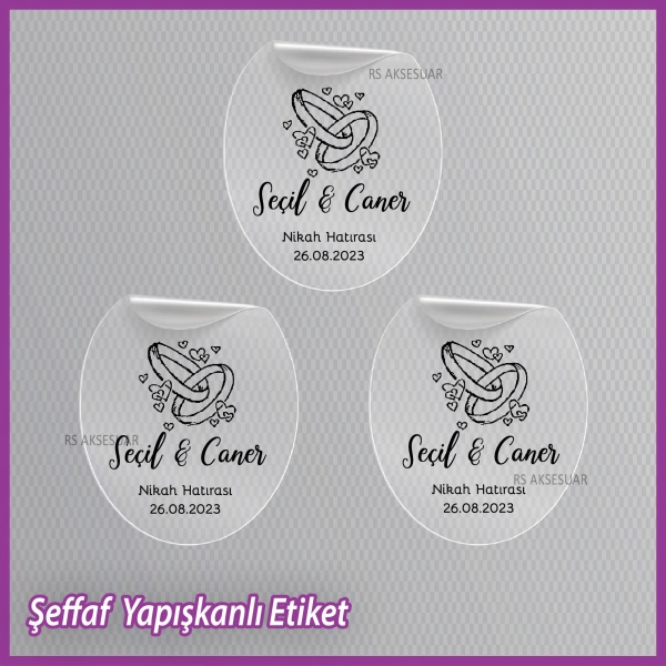 Şeffaf Etiketi -Epoksi İsim Etiketi - SE007