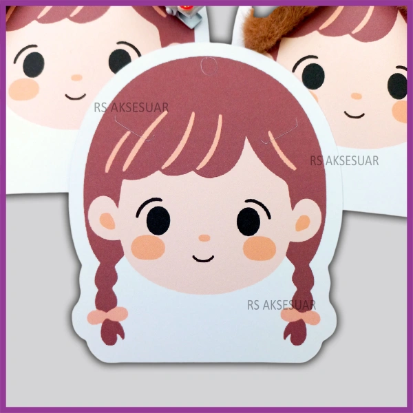 Sevimli Kız Çıtçıt ve Klips Toka - Takı Kartı