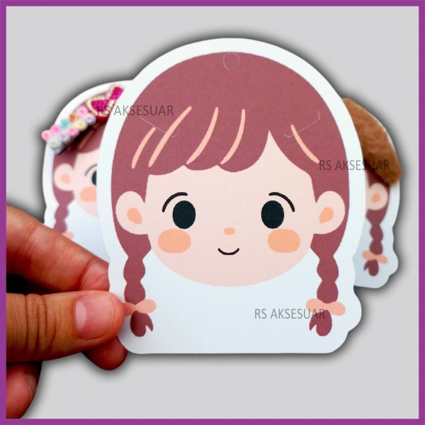 Sevimli Kız Çıtçıt ve Klips Toka - Takı Kartı