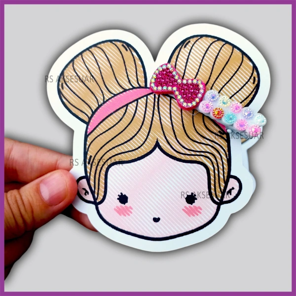 Sevimli Kız Çıtçıt ve Klips Toka - Takı Kartı