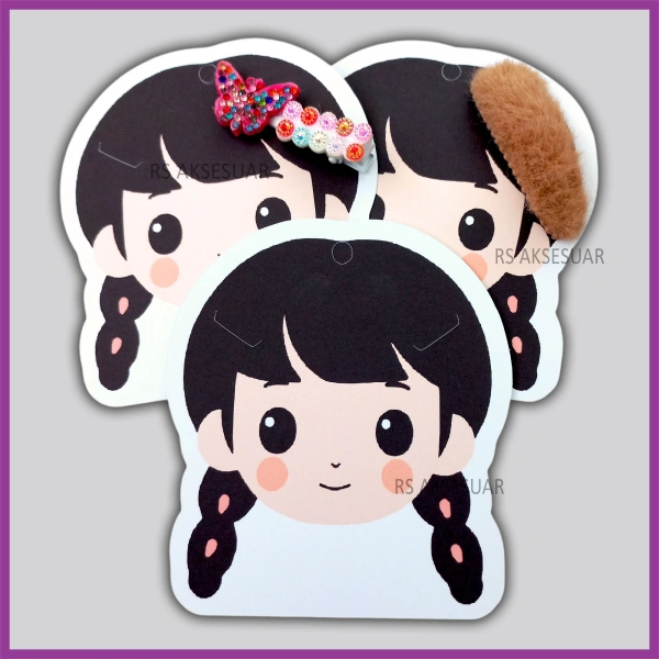 Sevimli Kız Çıtçıt ve Klips Toka - Takı Kartı