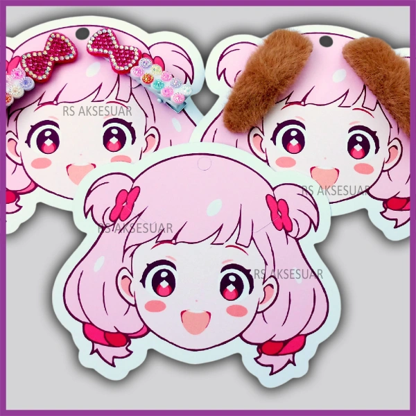 Sevimli Kız Çıtçıt ve Klips Toka - Takı Kartı