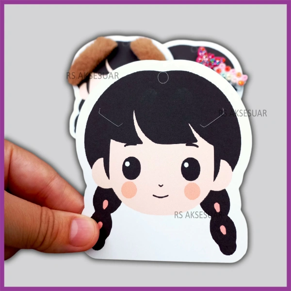 Sevimli Kız Çıtçıt ve Klips Toka - Takı Kartı