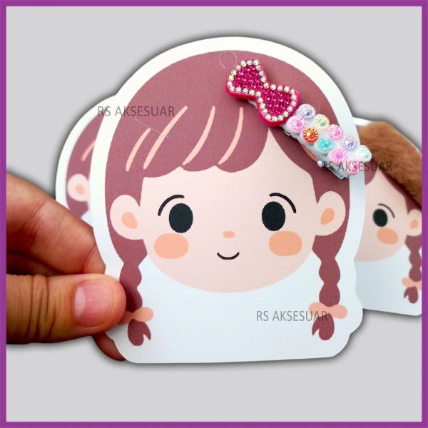 Sevimli Kız Çıtçıt ve Klips Toka - Takı Kartı