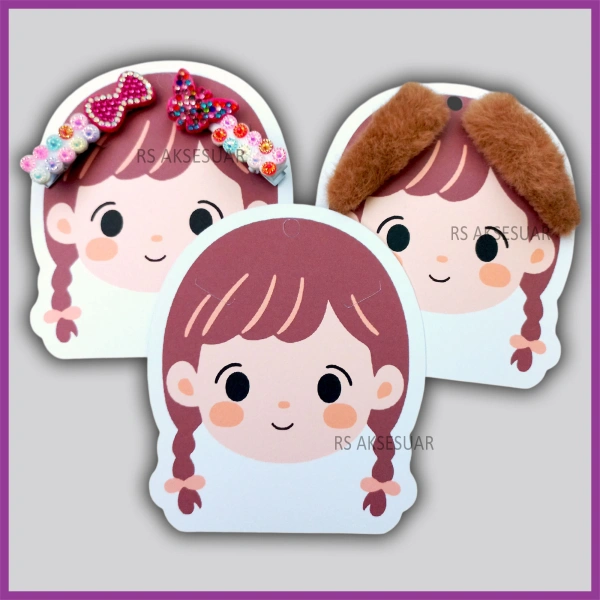 Sevimli Kız Çıtçıt ve Klips Toka - Takı Kartı