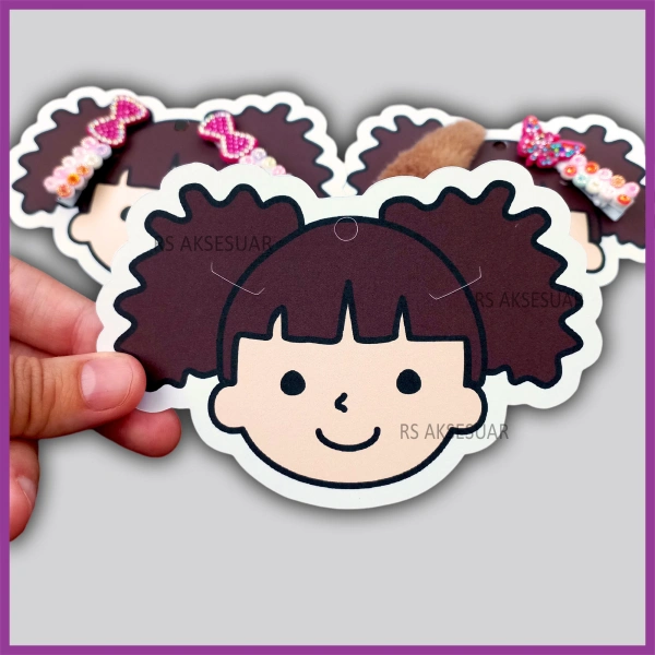 Sevimli Kız Çıtçıt ve Klips Toka - Takı Kartı