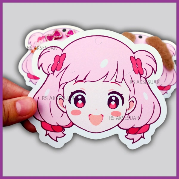 Sevimli Kız Çıtçıt ve Klips Toka - Takı Kartı