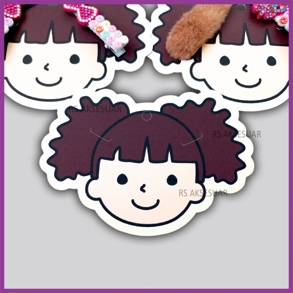 Sevimli Kız Çıtçıt ve Klips Toka - Takı Kartı