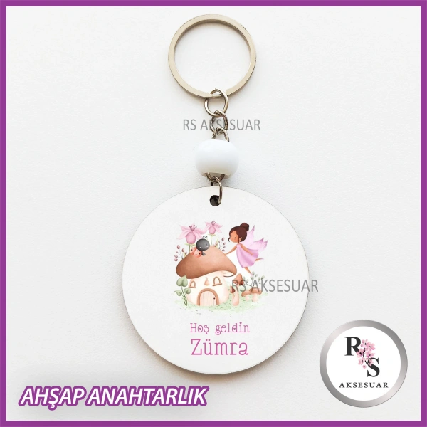 Peri Kızı Baskılı Anahtarlık -uv92