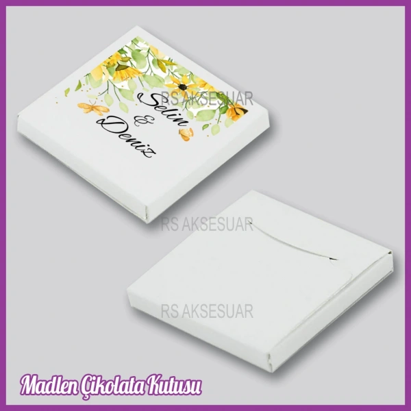 Tekli Madlen Nikah & Nişan & Söz Çikolata Kutusu - K030