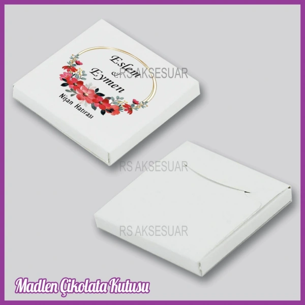Tekli Madlen Nikah & Nişan & Söz Çikolata Kutusu - K031