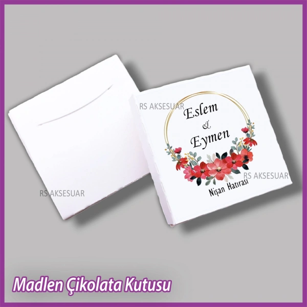 Tekli Madlen Nikah & Nişan & Söz Çikolata Kutusu - K031
