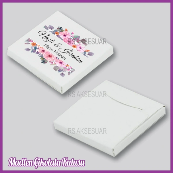 Tekli Madlen Nikah & Nişan & Söz Çikolata Kutusu - K037