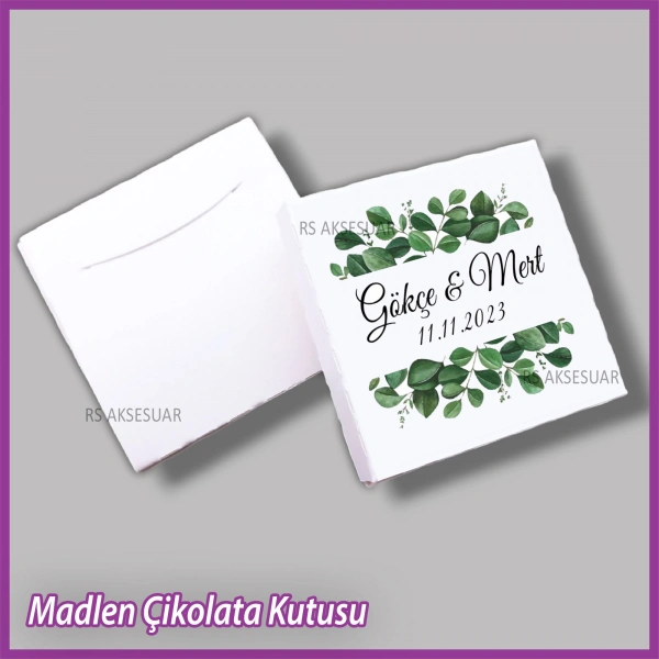 Tekli Madlen Nikah & Nişan & Söz Çikolata Kutusu - K038
