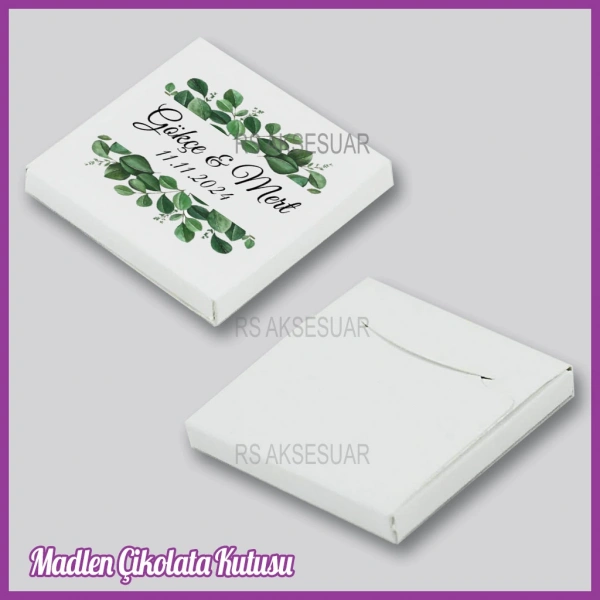 Tekli Madlen Nikah & Nişan & Söz Çikolata Kutusu - K038
