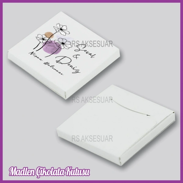 Tekli Madlen Nikah & Nişan & Söz Çikolata Kutusu - K039
