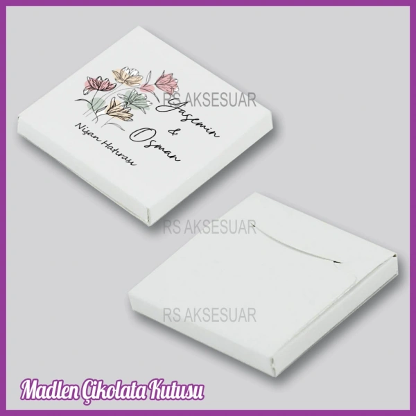 Tekli Madlen Nikah & Nişan & Söz Çikolata Kutusu - K040