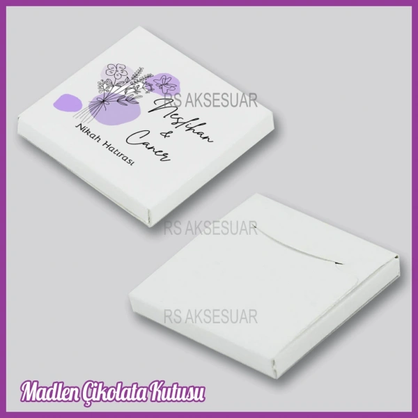 Tekli Madlen Nikah & Nişan & Söz Çikolata Kutusu - K041