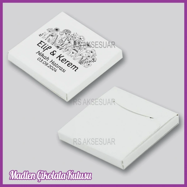 Tekli Madlen Nikah & Nişan & Söz Çikolata Kutusu - K045