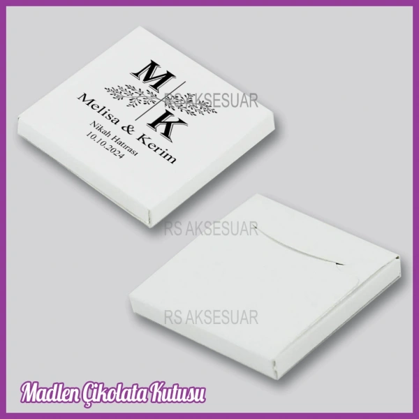 Tekli Madlen Nikah & Nişan & Söz Çikolata Kutusu - K046