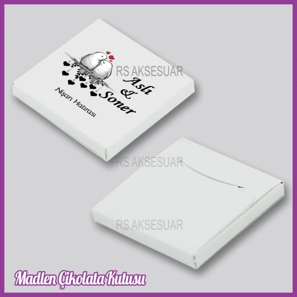 Tekli Madlen Nikah & Nişan & Söz Çikolata Kutusu - K049