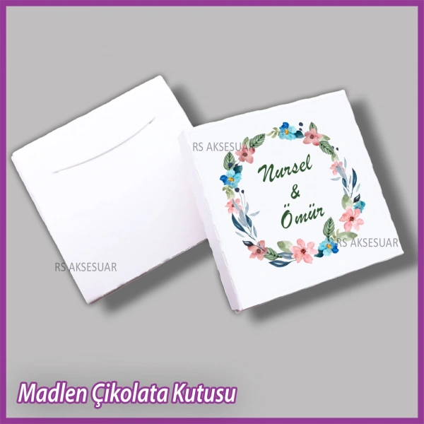 Tekli Madlen Nikah & Nişan & Söz Çikolata Kutusu - K053