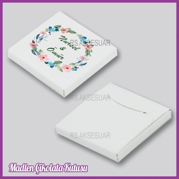 Tekli Madlen Nikah & Nişan & Söz Çikolata Kutusu - K053