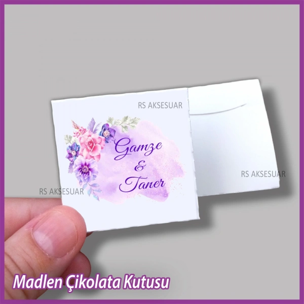 Tekli Madlen Nikah & Nişan & Söz Çikolata Kutusu - K054