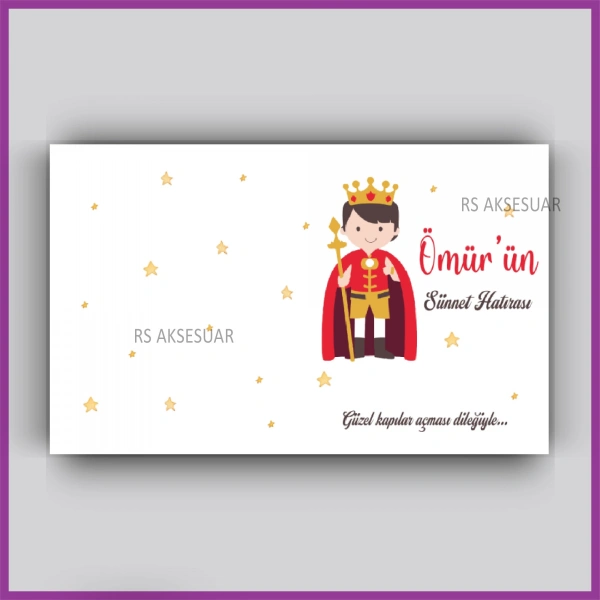 Sünnet Çocuğu Temalı - Hediyelik Anahtarlık İsim Kartı