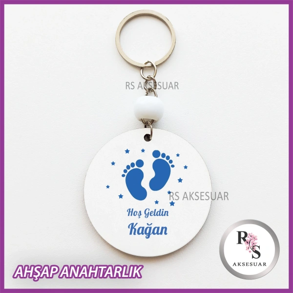 Bebek Ayağı Baskılı Anahtarlık -uv77