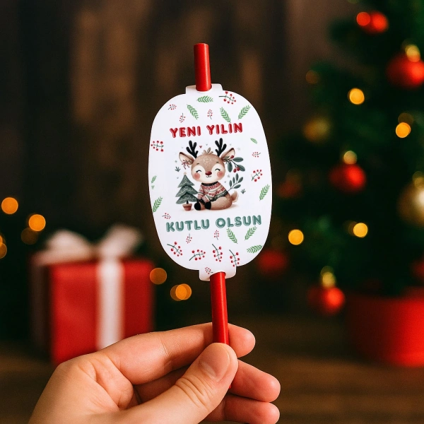 Yeni Yıl Hediye Tohumlu Kalem Kartı - Yılbaşı Kartları - YY6279