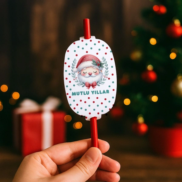 Yeni Yıl Hediye Tohumlu Kalem Kartı - Yılbaşı Kartları - YY6281