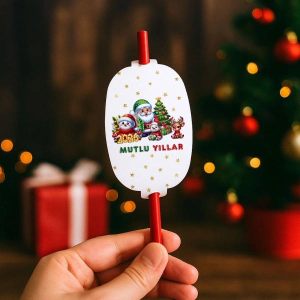 Yeni Yıl Hediye Tohumlu Kalem Kartı - Yılbaşı Kartları - YY6282