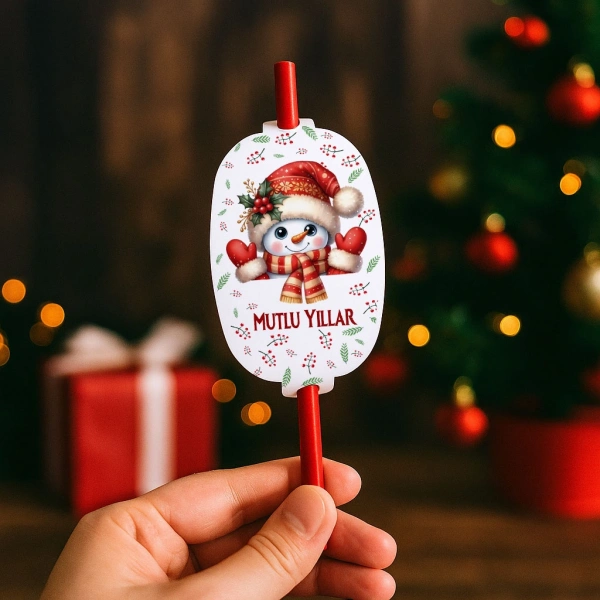 Yeni Yıl Hediye Tohumlu Kalem Kartı - Yılbaşı Kartları - YY6283