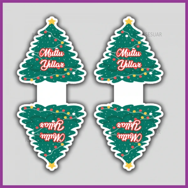 Yeni Yıl Hediye Toka - Takı Kartı - Yılbaşı Kartları - YY6256