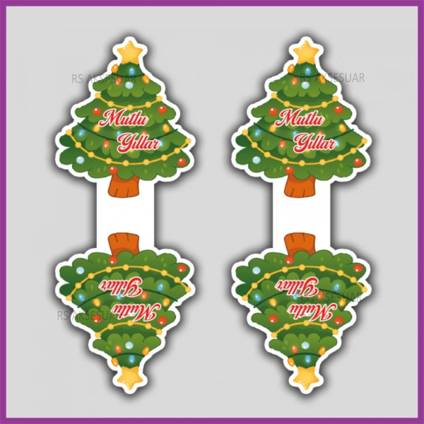 Yeni Yıl Hediye Toka - Takı Kartı - Yılbaşı Kartları - YY6257