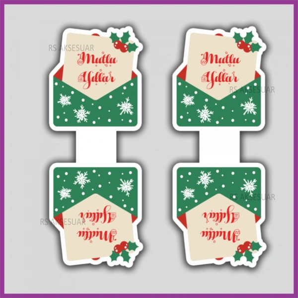 Yeni Yıl Hediye Toka - Takı Kartı - Yılbaşı Kartları - YY6258