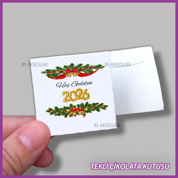 Yeni Yıl Hediyelik Madlen Çikolata Kutusu - Yılbaşı