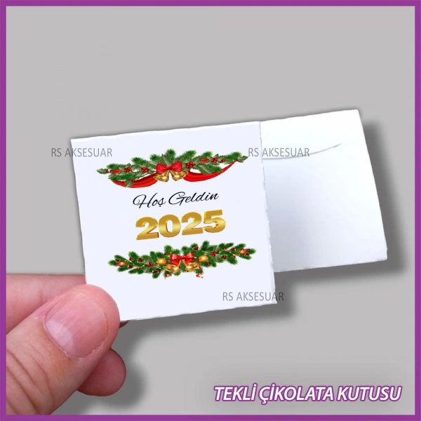 Yeni Yıl Hediyelik Madlen Çikolata Kutusu - Yılbaşı