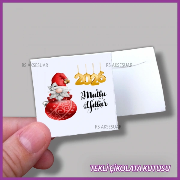 Yeni Yıl Hediyelik Madlen Çikolata Kutusu - Yılbaşı