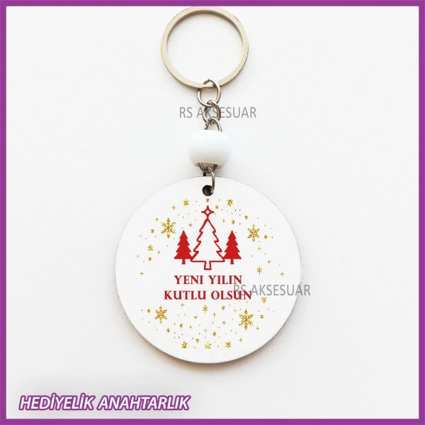 Yeni Yıl- Yılbaşı Baskılı Hediyelik Anahtarlık