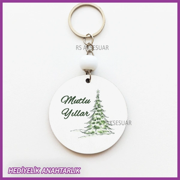 Yeni Yıl- Yılbaşı Baskılı Hediyelik Anahtarlık