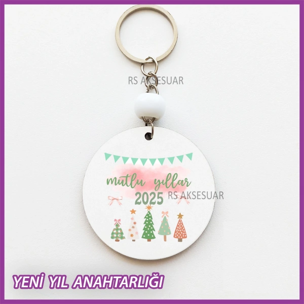 Yeni Yıl- Yılbaşı Baskılı Hediyelik Anahtarlık