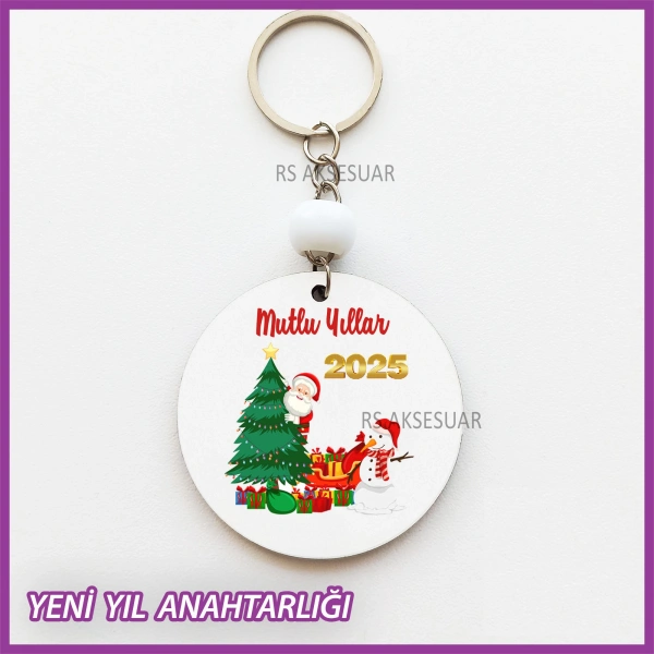 Yeni Yıl- Yılbaşı Baskılı Hediyelik Anahtarlık