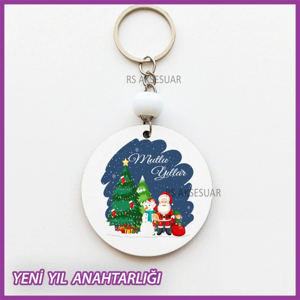 Yeni Yıl- Yılbaşı Baskılı Hediyelik Anahtarlık